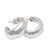 Sterling silver half-hoop earrings, 'Radiant Shine' - Balinese Sterling Silver Half-Hoop Earrings (image 2e) thumbail