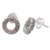 Sterling silver stud earrings, 'Round Borobudur' - Circular Patterned Sterling Silver Stud Earrings from Bali (image 2c) thumbail