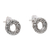 Sterling silver stud earrings, 'Round Borobudur' - Circular Patterned Sterling Silver Stud Earrings from Bali (image 2d) thumbail