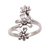 Sterling silver cocktail ring, 'Bouquet Trio' - Flower Trio Sterling Silver Cocktail Ring from Bali thumbail