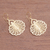 Pendientes colgantes de plata de primera ley recubierta de oro - Pendientes colgantes de plata de primera ley con baño de oro