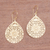 Gold plated sterling silver dangle earrings, 'Glorious Teardrops' - Drop-Shaped Gold Plated Sterling Silver Dangle Earrings thumbail