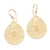Gold plated sterling silver dangle earrings, 'Glorious Teardrops' - Drop-Shaped Gold Plated Sterling Silver Dangle Earrings (image 2a) thumbail