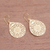 Pendientes colgantes de plata de ley bañada en oro - Pendientes colgantes de plata de primera ley con baño de oro en forma de gota