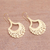 Gold plated sterling silver dangle earrings, 'Jagaraga Glimpse' - Curl Pattern Gold Plated Sterling Silver Dangle Earrings (image 2b) thumbail