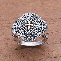 Featured review for Gold accented sterling silver signet ring, Jagaraga Prince