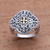 Gold accented sterling silver signet ring, 'Jagaraga Prince' - Cross-Themed Gold Accented Sterling Silver Signet Ring thumbail