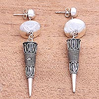 Sterling silver dangle earrings, Winsome Pendulums