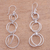 Sterling silver dangle earrings, 'Interlocking Orbits' - Circular Sterling Silver Dangle Earrings from Bali (image 2) thumbail