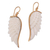 Gold accented bone dangle earrings, 'Wings of Change' - Gold Accented Bone Wing Dangle Earrings from Indondesia