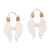 Gold accented hoop earrings, 'Wing Arches' - Wing-Themed Gold Accented Drop Earrings from Indonesia