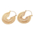 Gold plated hoop earrings, 'Midday Sun' - Circular Gold Plated Brass Hoop Earrings from Indonesia