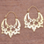 Gold plated hoop earrings, 'Art Deco Shapes' - Art Deco Gold Plated Brass Hoop Earrings from Indonesia