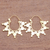 Gold plated hoop earrings, 'Circular Flares' - Circle Pattern Gold Plated Hoop Earrings from Indonesia