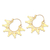 Gold plated hoop earrings, 'Circular Flares' - Circle Pattern Gold Plated Hoop Earrings from Indonesia