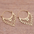 Gold plated drop earrings, 'Fantastic Points' - Openwork Gold Plated Brass Drop Earrings from Indonesia