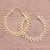 Pendientes de aro chapados en oro - Pendientes de aro de latón chapado en oro elaborados artesanalmente