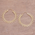 Ohrringe aus vergoldetem Messing, 'Faszinierende Sonne'. - Handwerklich gefertigte vergoldete Ohrringe aus Messing