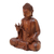 Wood sculpture, 'Enlightened Buddha' - Meditative Suar Wood Buddha Sculpture from Indonesia (image 2b) thumbail