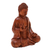 Escultura de madera - Escultura de Buda meditativo de madera de suar de Indonesia