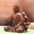 Wood sculpture, 'Leave Unrest Behind' - Hand-Carved Hibiscus Wood Buddha Sculpture from Indonesia (image 2b) thumbail