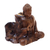 Wood sculpture, 'Leave Unrest Behind' - Hand-Carved Hibiscus Wood Buddha Sculpture from Indonesia (image 2d) thumbail