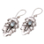 Blue topaz dangle earrings, 'Sparkling Crest' - Ribbon Pattern Blue Topaz Dangle Earrings from Bali (image 2c) thumbail