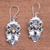 Citrine dangle earrings, 'Sparkling Crest' - Ribbon Pattern Citrine Dangle Earrings from Bali (image 2) thumbail