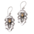 Citrine dangle earrings, 'Sparkling Crest' - Ribbon Pattern Citrine Dangle Earrings from Bali thumbail
