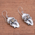 Citrine dangle earrings, 'Sparkling Crest' - Ribbon Pattern Citrine Dangle Earrings from Bali (image 2b) thumbail