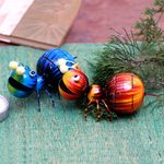 Steel decorative accents, 'Happy Ants' (pair) - Handcrafted Steel Ant Decorative Accents from Bali (Pair)