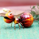 Steel decorative accents, 'Happy Ants' (pair) - Handcrafted Steel Ant Decorative Accents from Bali (Pair)