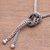 Lasso-Halskette aus Sterlingsilber - Naga-Kettenhalskette aus Sterlingsilber mit Knotenanhänger