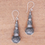 Sterling silver dangle earrings, 'Singing Morning' - Handmade Sterling Silver Dangle Earrings from Bali (image 2) thumbail