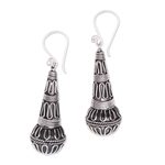 Sterling silver dangle earrings, 'Singing Morning' - Handmade Sterling Silver Dangle Earrings from Bali