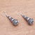 Sterling silver dangle earrings, 'Singing Morning' - Handmade Sterling Silver Dangle Earrings from Bali (image 2b) thumbail