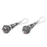 Sterling silver dangle earrings, 'Singing Morning' - Handmade Sterling Silver Dangle Earrings from Bali