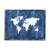 Wood wall plaque, 'The World in Blue' - Wood Wall Plaque Map in Blue from Bali (image 2a) thumbail