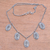 Collar colgante de plata esterlina - Collar con colgante de plata de ley con forma de pétalo de Java