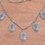 Halskette mit Anhänger aus Sterlingsilber - Blütenblattförmige Halskette aus Sterlingsilber mit Anhänger aus Java