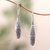 Sterling silver dangle earrings, 'Buddha's Clouds' - Curl Motif Sterling Silver Dangle Earrings from Bali (image 2) thumbail