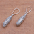 Sterling silver dangle earrings, 'Buddha's Clouds' - Curl Motif Sterling Silver Dangle Earrings from Bali (image 2c) thumbail