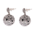 Sterling silver dangle earrings, 'Buddha's Orbs' - Round Curl Pattern Sterling Silver Dangle Earrings from Bali thumbail