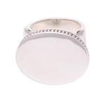 Sterling silver cocktail ring, 'Intaglio Circle' - Circular Sterling Silver Cocktail Ring from Bali