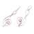 Sterling silver dangle earrings, 'Gleaming Melody' - Sterling Silver Treble Clef Dangle Earrings from Bali