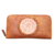 Leather clutch, 'Padma Center in Ginger' - Patterned Leather Clutch in Ginger from Bali (image 2a) thumbail
