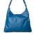 Leather hobo handbag, 'Azure Anyaman' - Patterned Leather Hobo Handbag in Azure from Bali (image 2e) thumbail