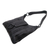 Leather hobo handbag, 'Onyx Anyaman' - Patterned Leather Hobo Handbag in Black from Bali (image 2b) thumbail