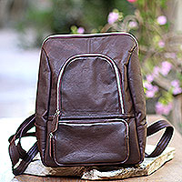 Leather backpack, 'Keep On'