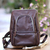 Leather backpack, 'Keep On' - Leather Backpack in Solid Espresso from Bali (image 2) thumbail